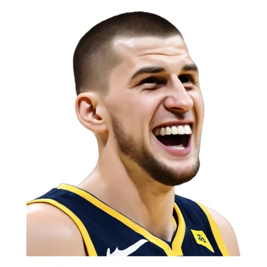 Nikola Jokic laughing evilly sticker