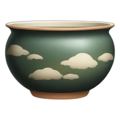 Japanese pot bowl sticker