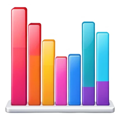 bar chart with rising trend sticker