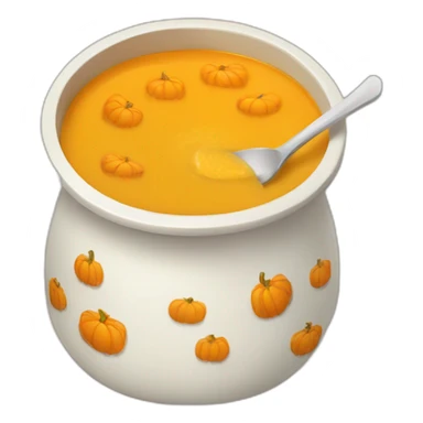 A pot of pumpkin soup sticker