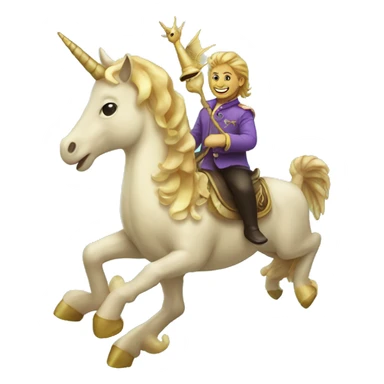 Seahorse riding a unicorn sticker