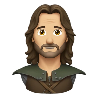 Aragorn-cuerpo-entero-peleando sticker