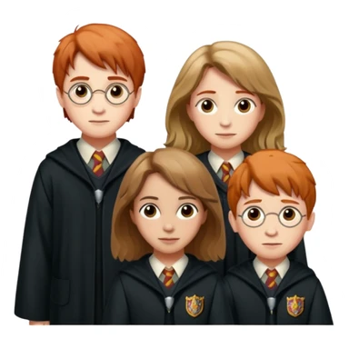 Harry Potter with Hermione Granger and Ron Weasley sticker