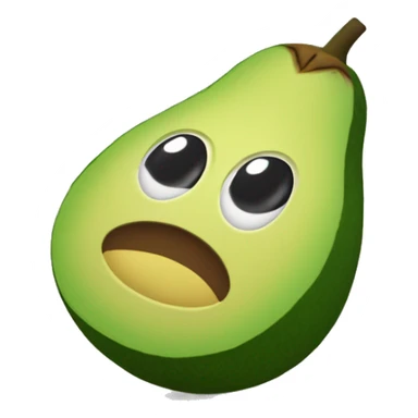 un aguacate con una computadora sticker