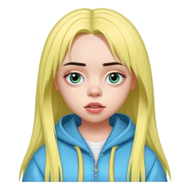 billie eilish as pretty bratz baddie sticker