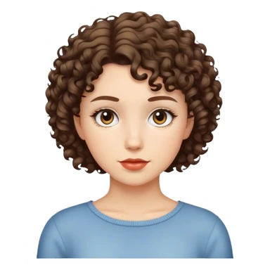 Chica de pelo rizado corto sticker