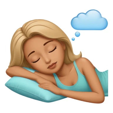 mujer acostada soñando sticker