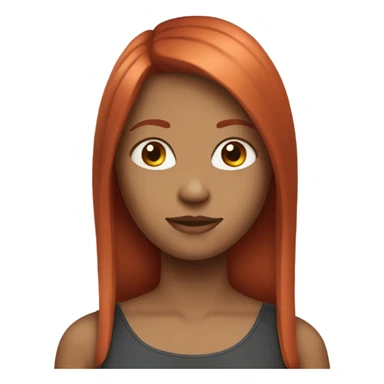 girl with straight medium length red hair sticker
