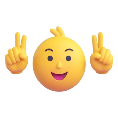 A classic yellow round emoji-style face using both hands to point at itself, with a proud or playful expression. The gesture clearly means "me" or "myself". Simple cartoon style on a clean background sticker
