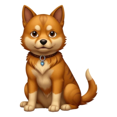 a dog in a hellcat sticker