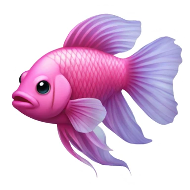 a pink beta fish emoji  sticker