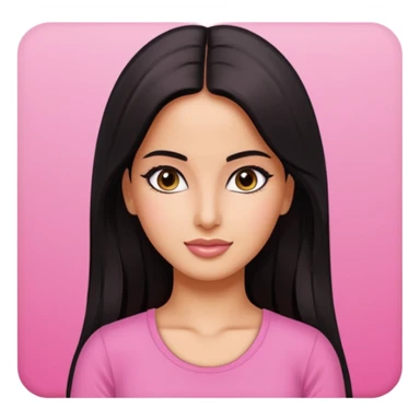ipretty bratz emoji of katrina kaif wearing a pink top sticker