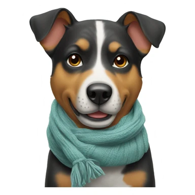 Dog with scarf sticker