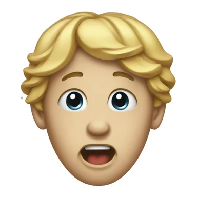 crying head but with a smile  sticker