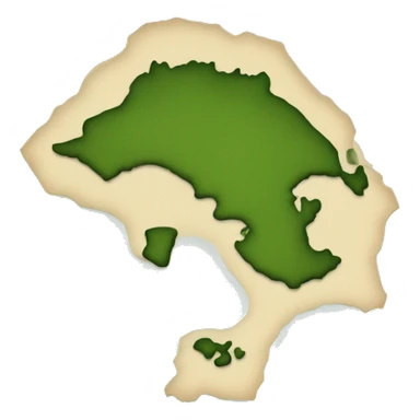 Map image of the shape of The carribean  sticker