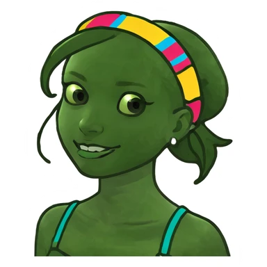 Girl with braces sticker