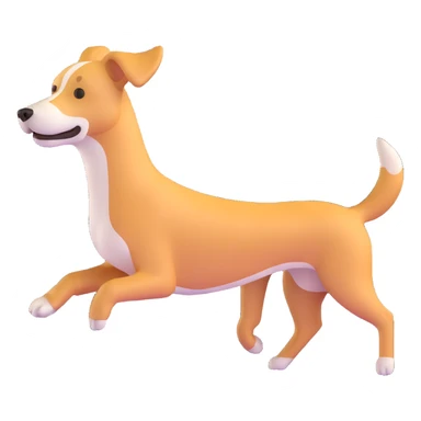 fast running dog sticker
