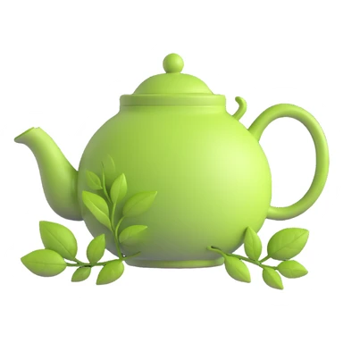 teapot with tea leaves sticker