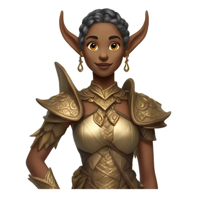 an elf woman login holding jolly bronze dragon sticker