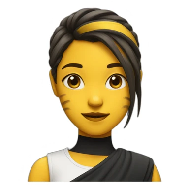 Girl half human half bee sticker