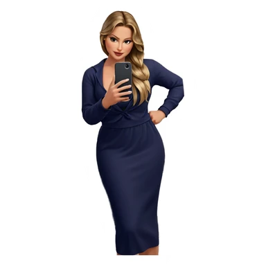 confident girl with phone sticker