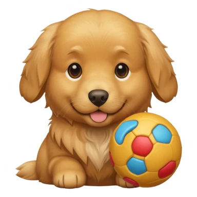 Golden Retriever holding a toy  sticker