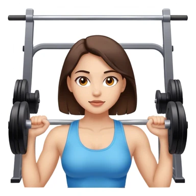 White girl with brown eyes brunette in gym sticker