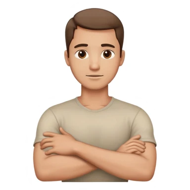 Arms crossed holding neck guy  sticker