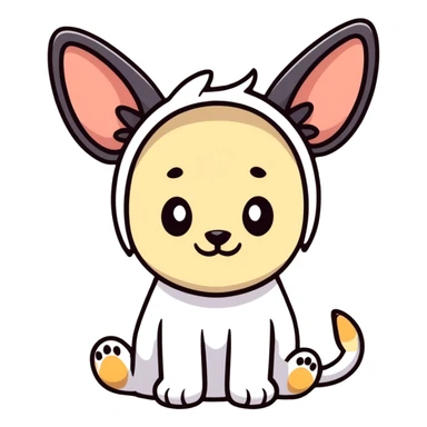 human male puppy ears sticker