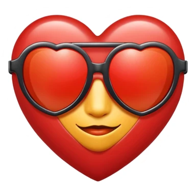 heart with sunglasses sticker