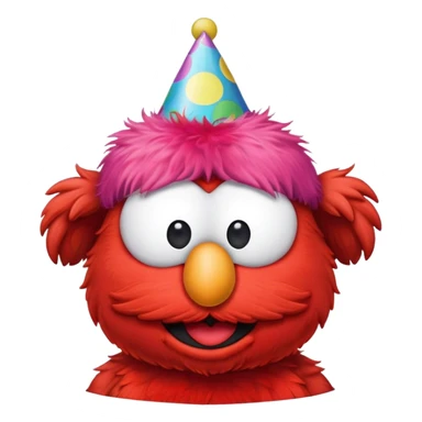 Elmo in a party hat sticker