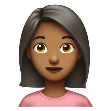 portrait of a medium-skinned girl sticker