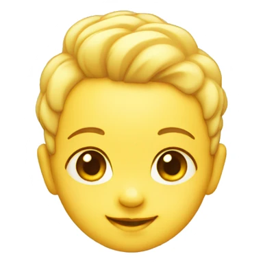 baby head, smiling, yellow skin sticker