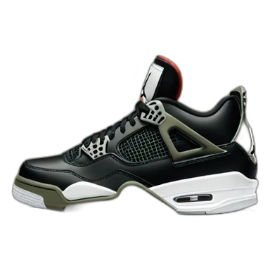 jordan 4 military black sticker