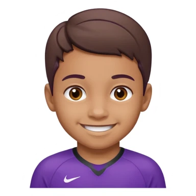 child with purple jersey sticker