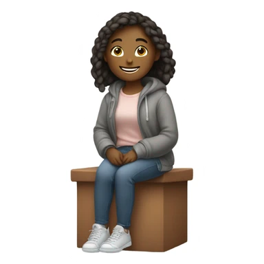 Girl chilling sticker