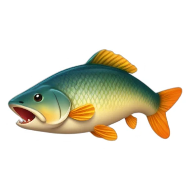 Ours qui pêche un poisson en feu sticker