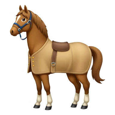 Horse in a coat. sticker