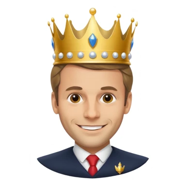Manuel Macron avec une coronne sticker