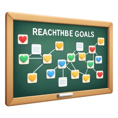 bulletin board reachable goals progress sticker