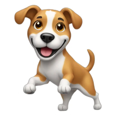 dancing dog with mustache sticker