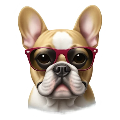 Frenchie wearing sunglasses sticker