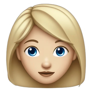 an Asia girl with blue eyes sticker