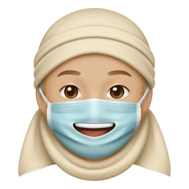 Smile with mouth covers sticker