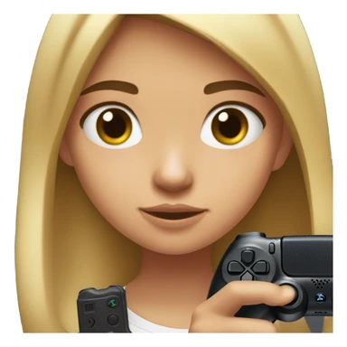 girl holding ps5 controller  sticker