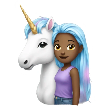 cute girl with a unicorn sticker