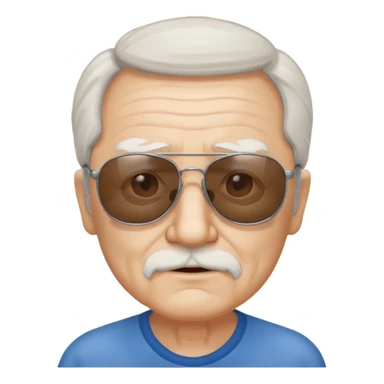 old man white neutral face with sunglasses sticker