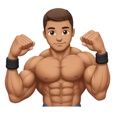 bodybuilder forearm exercise sticker