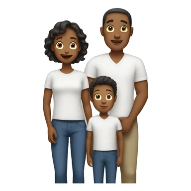 Family with two sons sticker