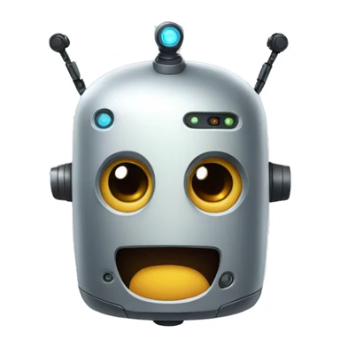 surprised robot sticker